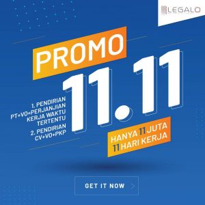 promo 11juta 11 hari pendirian badan usaha pt / cv di legalo virtual office
